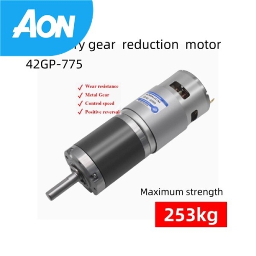 토크  200KG 42GP-775 금속 유성 기어드 DC 모터 DC12V/24V 1600RPM 8RPM 정방향 역방향 PWM 스피..