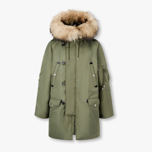 보브 라쿤 퍼 후드 다운 점퍼 7115417Y03