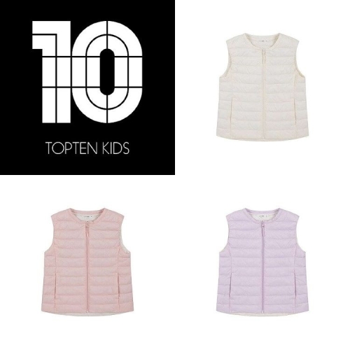 탑텐키즈 MKE4VP2521 여아 기획 라이트웜 경량 베스트