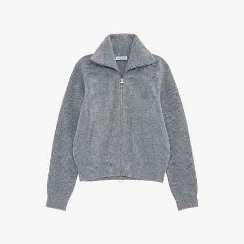 라코스테 여성 립조직 풀집업 가디건 AF311E-55N-CCA