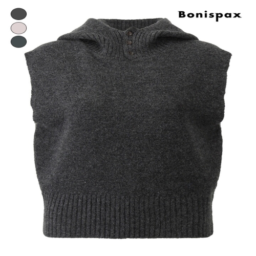 보니스팍스 여성의류 블렌디드 후드 니트 베스트 XPBVT005M0