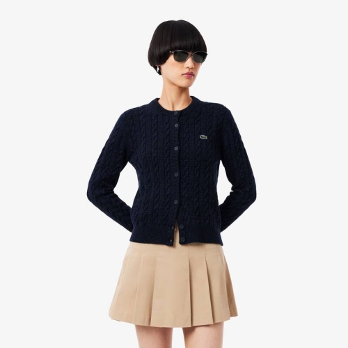 라코스테 LACOSTE 여성 울코튼 케이블 가디건 AF0904-55N L6L AF0904-55NL6L 524946 036