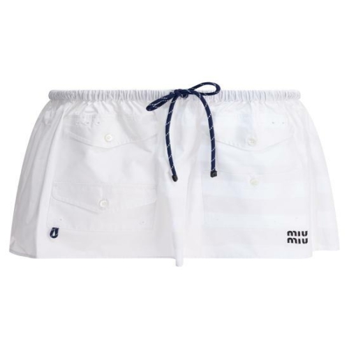 미우미우 스커트 MG264310RGF0009 S OOO White