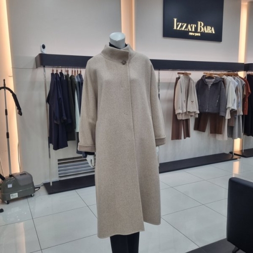 아이잗바바 여성 캐시미어 헤링본 핸드메이드 코트 BRBA0CT721