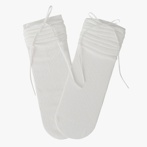 밀리밤 NEW 핫아이템 롱 리본 무꿈치 니삭스 MLAY26A9G FRE 94 IVORY