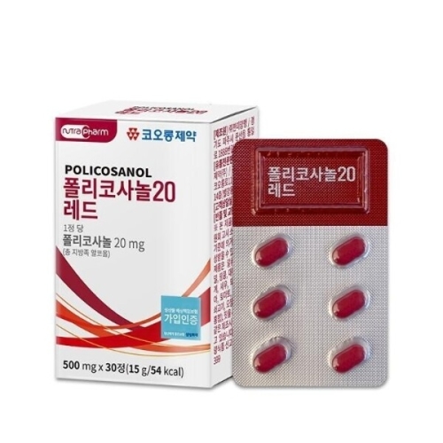 코오롱제약 폴리코사놀20 레드 500mg 30정