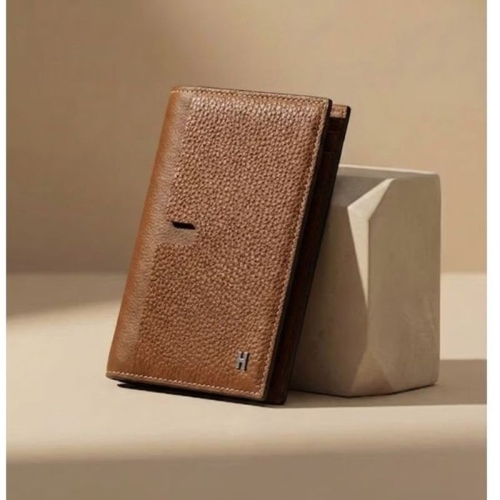 헤지스 남성 브라운 소가죽 중지갑 HJWA6E062W2