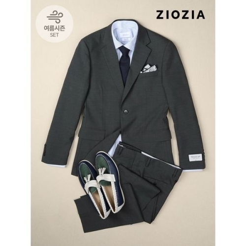 지오지아 미라클 카키 슬럽 솔리드 정장세트 ABD2SB1207_ABD2SP1207_KH 107976