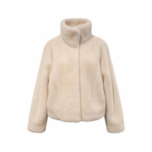 페이지플린 여성 하이넥 베이직 페이크퍼 자켓 F5DFU500A