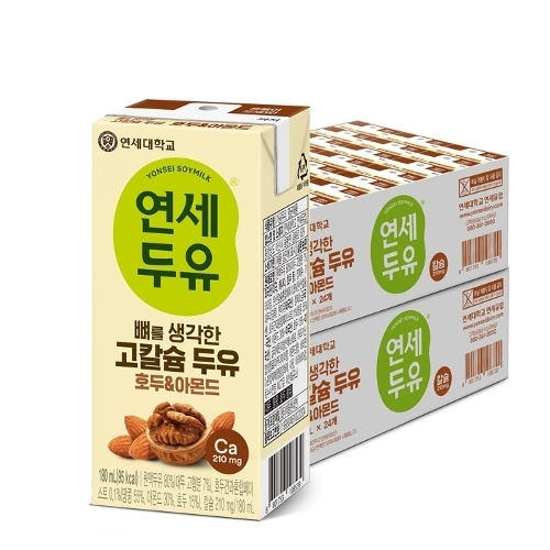 연세두유 뼈를 생각한 고칼슘 두유 호두 아몬드 진득찰 180ml