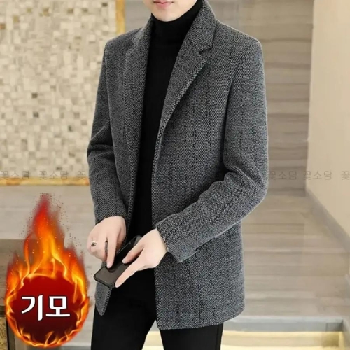 남성 꽃소담 누빔 안감 겨울 하프 코트 데일리 남자 겨울옷 HXY862 블랙 2XL 60-67kg