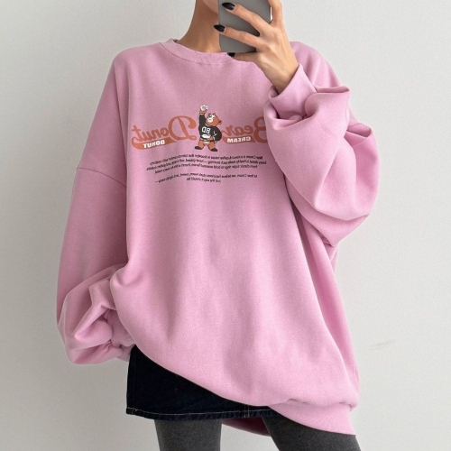 나야홍 빅사이즈 512 기모도넛베어맨투맨 DNMV798