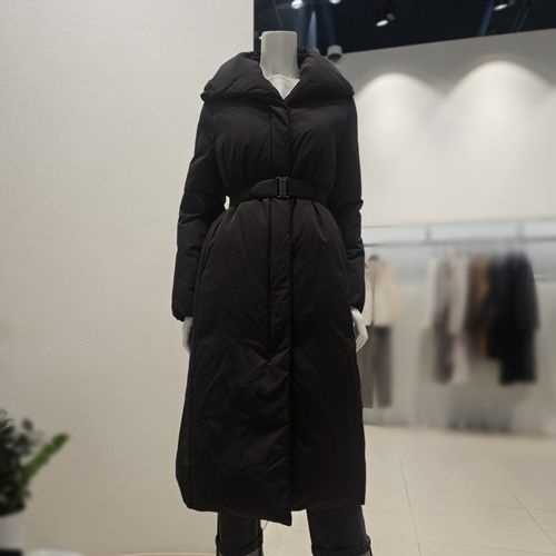DECO 벨누아 벨티드 롱 구스다운 패딩 점퍼 P4G42OJP010