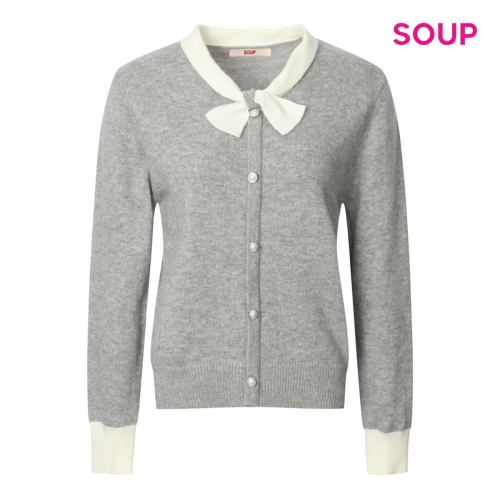 스위트숲 리본 타이 진주 앙고라 니트 S5CLK03