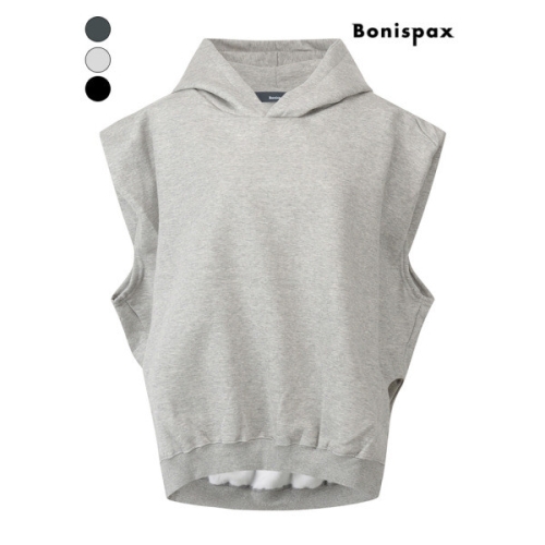 보니스팍스 슬리브리스 후드 코튼 기모 베스트 XPBVT007M0