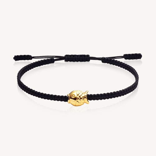 수앤진골드  볼륨 물고기 매듭 팔찌 0.5g