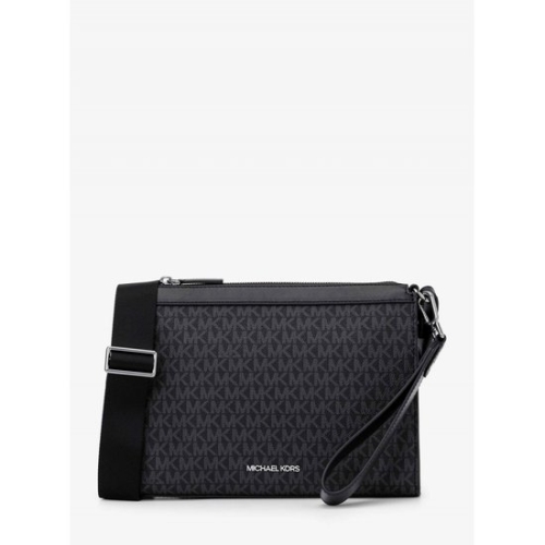 마이클코어스 쿠퍼 쓰리 인 원 크로스바디 파우치 MK 시그니처 37R6LCOM2B1 블랙