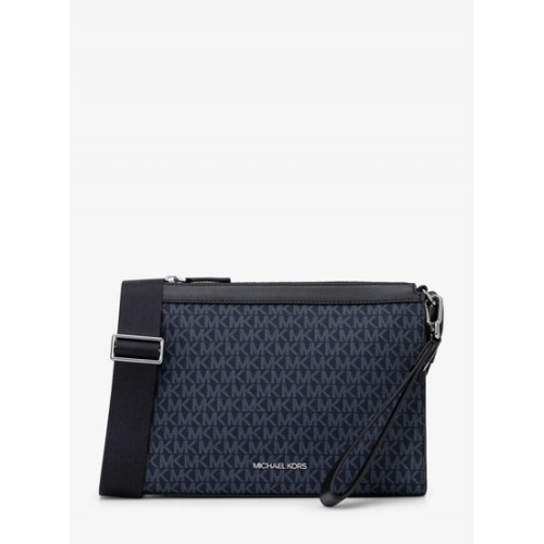 마이클코어스 쿠퍼 3 IN 1 크로스바디 파우치 MK 시그니처 37R6LCOM2B2068 애드미럴/페일 블루