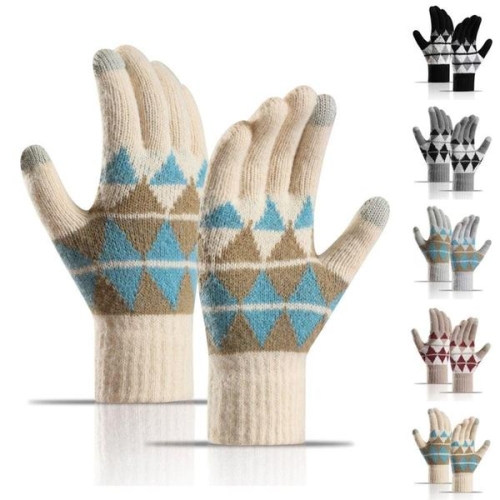 남성 여성 겨울장갑 터치 고급패턴 따뜻한 안감기모 WFL90YW