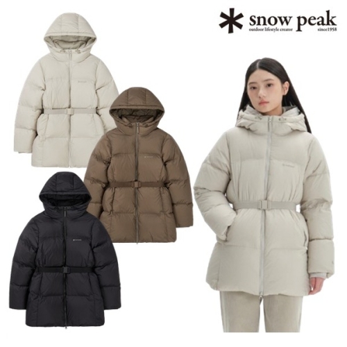 스노우피크 티피코 여성 후드 벨티드 다운 자켓 S24WWTDJ03A