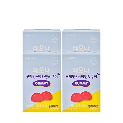 경남제약 레모나 루테인 + 비타민A 구미 블루베리맛 60구미