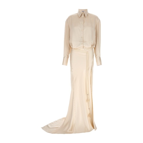 아티코 버튼 클로저 페더 드로우스트링 슈미지에 원피스 242WCW100E093 043