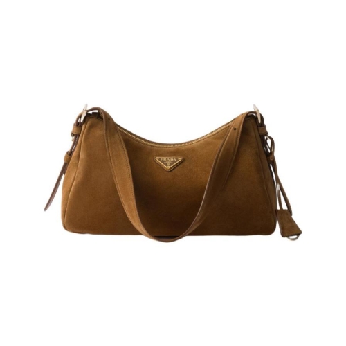 프라다 에이미 미디움 스웨이드 숄더백 시나몬 1BC229-2C4S-F0401