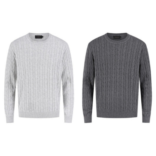 지오지아 리얼 5컬러 워셔블투톤패턴라운드니트ADF1ER1803