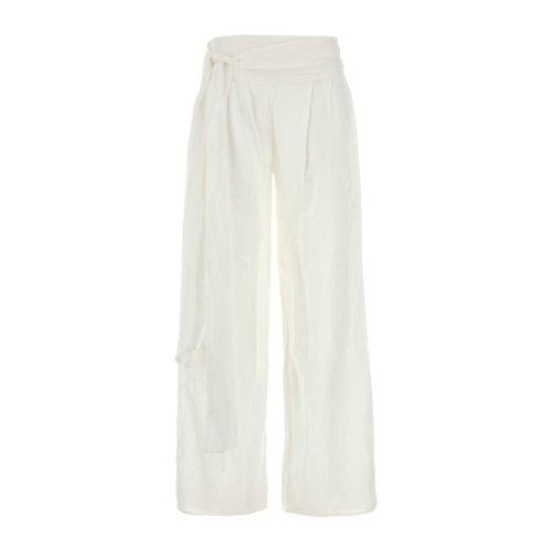 로이스 LOIS White viscose blend Sage wide leg pant 33377699 01