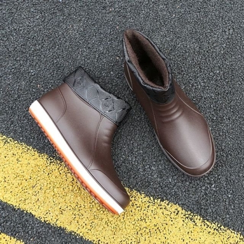 남성 3컬러 퀼팅 커브 방한 기모 레인부츠 WFL3PH6