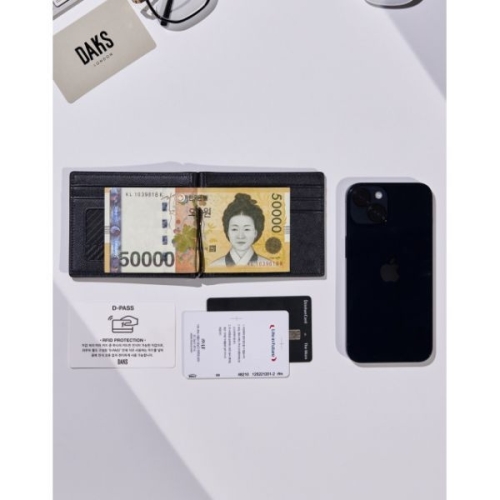 닥스 D-PASS RFID차단 발렌시아 D-PASS 네이비 머니클립 DBHO6E727N2 XXX