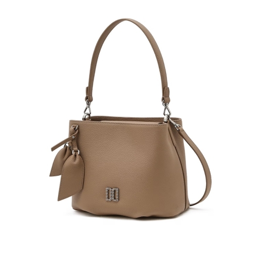 닥스 베이지 DD로고 소가죽 숄더백_DCBA6E342I2