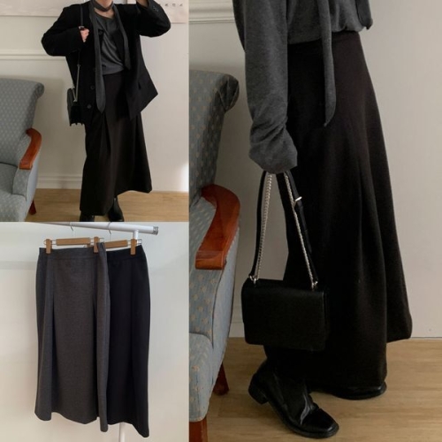 시드마켓 투핀턱플리츠롱스커트 512V764S 빅사이즈 여성의류