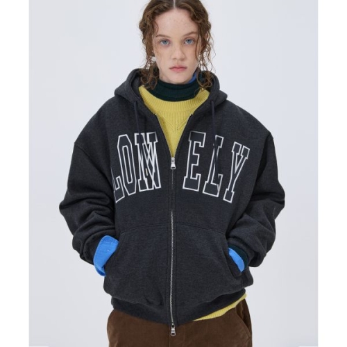 노앙 NOHANT LONELYLOVELY FLUFF HOODIE ZIP-UP CHARCOAL 0NHQ3SW01496 225281
