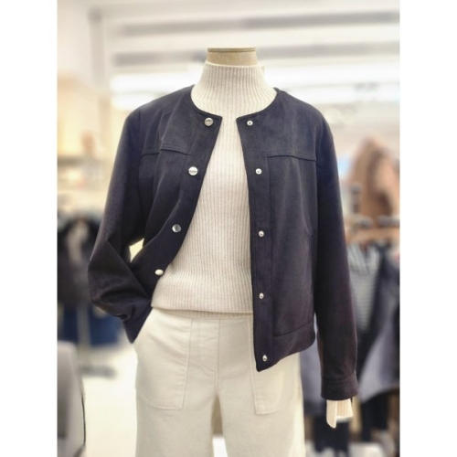 BCBG 26/S/M 라운드 스웨이드 자켓 B6SJ170