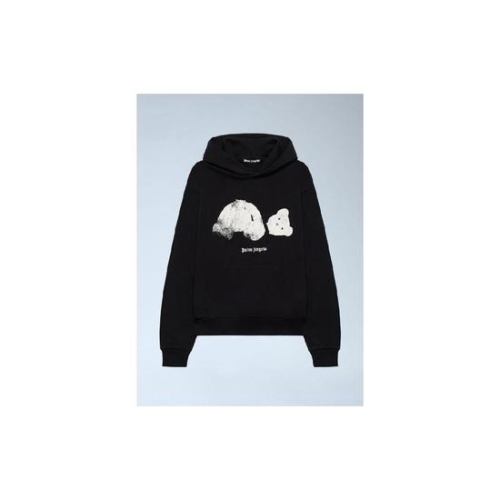 팜앤젤스 남성 Spray Broken Bear Hooded Sweatshirt pma0162134blk