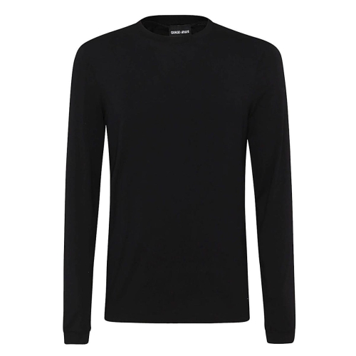 조르지오아르마니 블랙 Viscose Blend T 셔츠 3GST51SJP4ZUC99 T