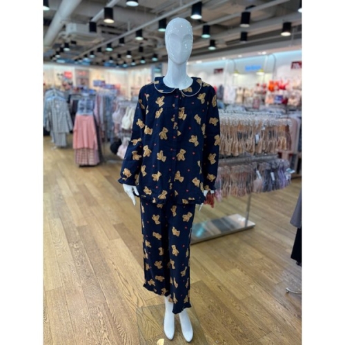 비너스 솔브 30수 캐버딘 기모 테디베어 여성파자마 NBSPA2432W