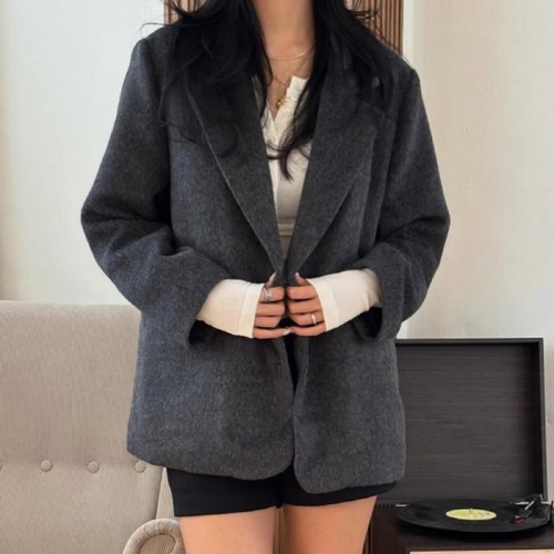 아이우먼 분위기있는모직자켓 YPV834M512 빅사이즈