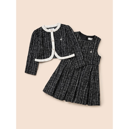 빈폴 키즈 클래식 트위드 원피스 재킷 세트 블랙 BI6171G015