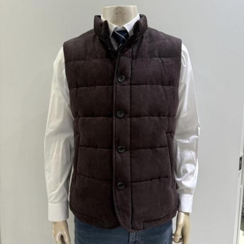 트레몰로 HC09 와인 스웨이드 패딩조끼 겨울 남성 헤리티지 가로퀼 S44000942