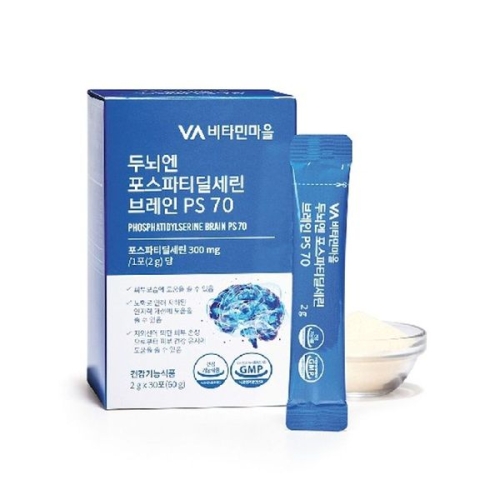 비타민마을 두뇌엔 포스파티딜세린 분말 브레인 PS 70 2g 30포
