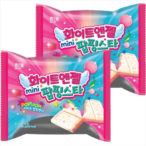 해태제과  화이트엔젤 미니 팝핑스타 138g