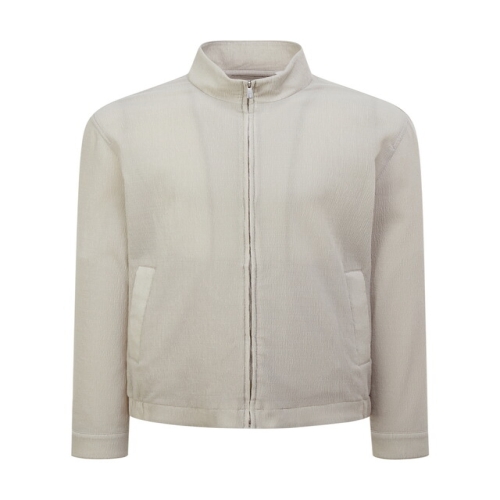 닥스 남성 베이지 포켓배색 울혼방 블루종 점퍼_WMJU5BN72I2