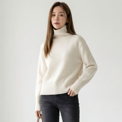 미엘 리블리크 포근 터틀넥 니트_RE4LK013