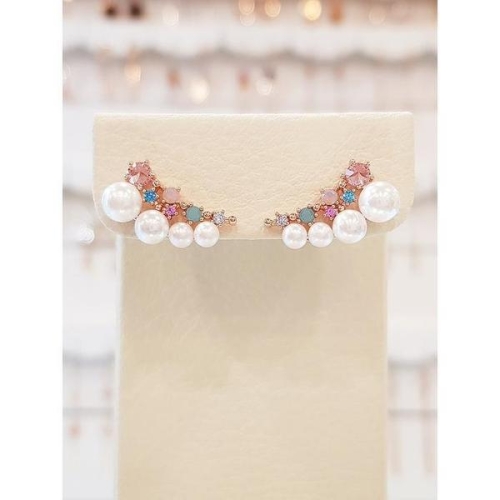 볼라레  세이브존01 40대여자생일선물 화사한 큐빅 진주 귀걸이 spe877 S16207772