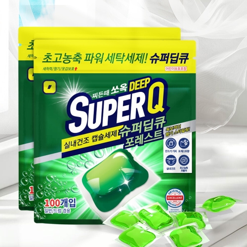 슈퍼딥큐 실내건조 캡슐세제 포레스트 100개입