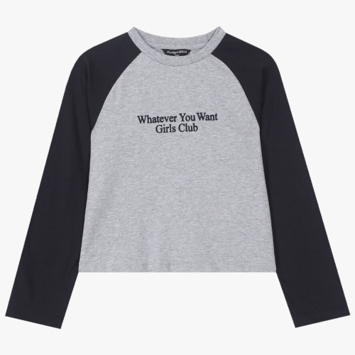 더데이걸 코디용 라그란 티셔츠 TGLA25T01 170 07 DARK GREY