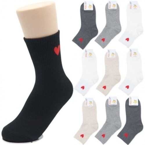 하트 중목양말 세트 여성 데일리양말 10켤레 WFIK8YD