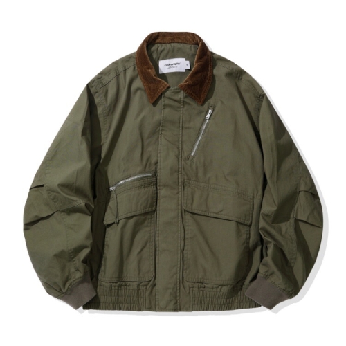 코드그라피 워크 봄버 자켓 카키 CBESUJP013KK